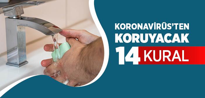 Koronavirüsten Koruyacak 14 Kural