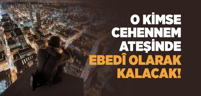 İntihar ile İlgili Hadisler