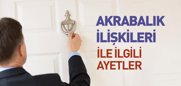 Akraba ile İlgili Ayetler