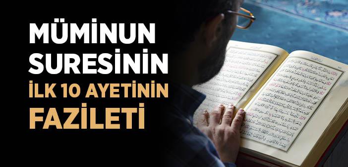 Müminun Suresinin Fazileti