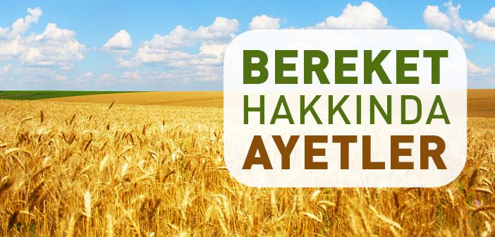 Bereket ile İlgili Ayetler