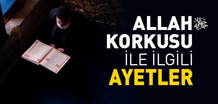 Allah Korkusu ile İlgili Ayetler