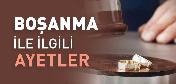 Boşanma ile İlgili Ayetler