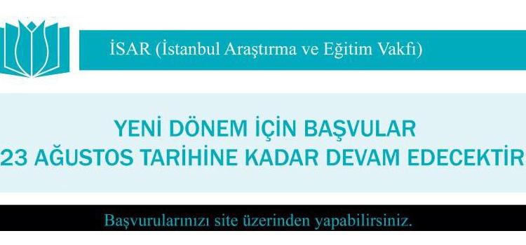 İsar Vakfı, Yeni Dönem Kayıtları 23 Ağustos'ta Sona Eriyor