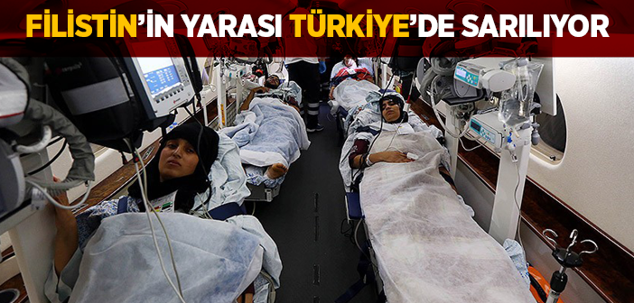 Yaralı Filistinliler Türkiye'de