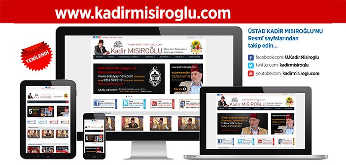 Kadir Mısıroğlu'nun Web Sitesi Yenilendi