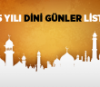 '2015 Yılı Dini Günler Listesi' Bu Takvimde