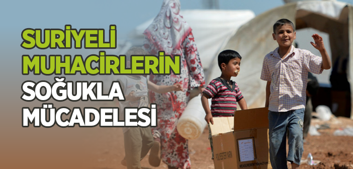 Suriyeliler Soğukla Mücadele Ediyor