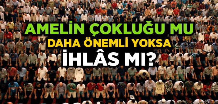 Amelin Çok Olması Daha mı Önemli?