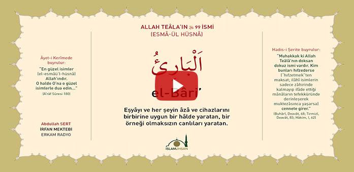 El-bari Celle Celalûhu- (esmâ-ül Hüsnâ Şerhi)