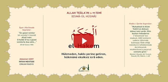 El-hakem Celle Celalûhu- (esmâ-ül Hüsnâ Şerhi)