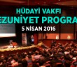Hüdayi Vakfı Mezuniyet Programı Düzenliyor