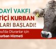 2016 Hüdayi Vakfı Yurtiçi Kurban Fiyatları