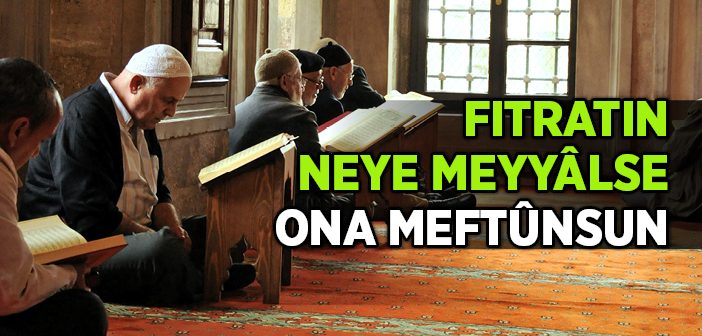 Fıtratın Neye Meyyalse Ona Meftunsun