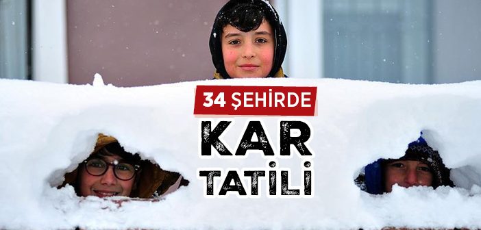 34 İlde Kar Tatili Yapıldı