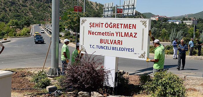 Şehit Öğretmen Necmettin Yılmaz'ın Adı Tunceli'de Bulvarda Yaşayacak