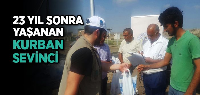 23 Yıl Sonra Çocuk Mercanlı'da Kurban Sevinci