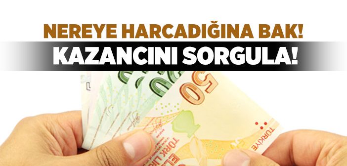 Kazancını Nereye Harcadığına Bak!