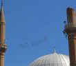 Minareye Yıldırım Düştü “Affet Allah’ım” Yazan Mahya Sağlam Kaldı