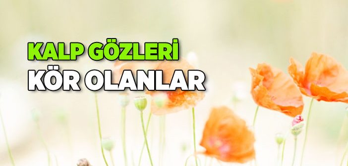 Kalp Gözleri Kör Olanlar