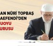 Osman Nuri Topbaş Hocaefendi'den Kamuoyu Duyurusu