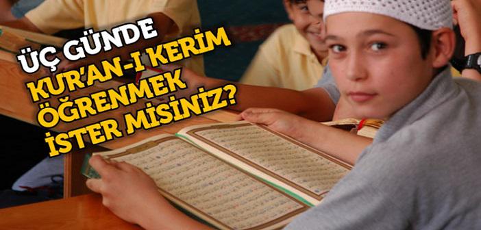 3 Günde Kur'ân Öğrenmek İster misin?