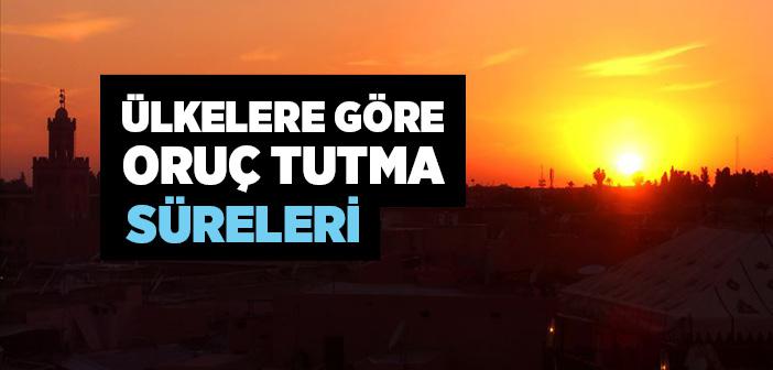 Ülkelere Göre Oruç Tutma Süreleri