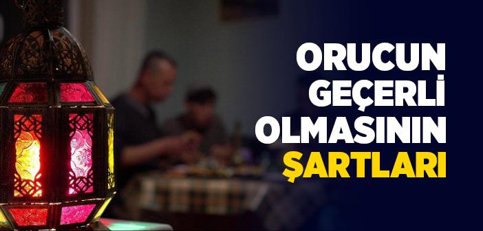 Orucun Geçerlilik Şartları