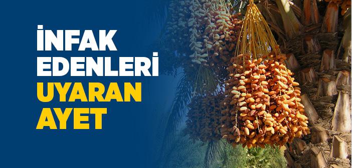 İnfak Edenleri Uyaran Ayet