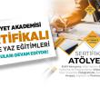 Şahsiyet Akademisi "Sertifikalı Online Yaz Eğitimleri" Kayıtları Devam Ediyor