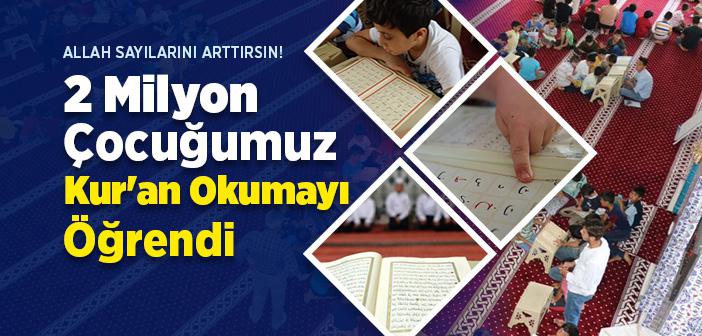 Bu Sene, Yaz Kur'an Kurslarında Yaklaşık 2 Milyon Çocuk Kur'an Okumayı Öğrendi