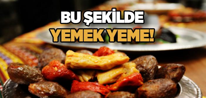Peygamber Efendimiz’in Yemek Yeme Şekli