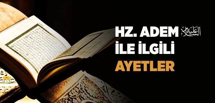 Hz. Adem (a.s.) ile İlgili Ayetler