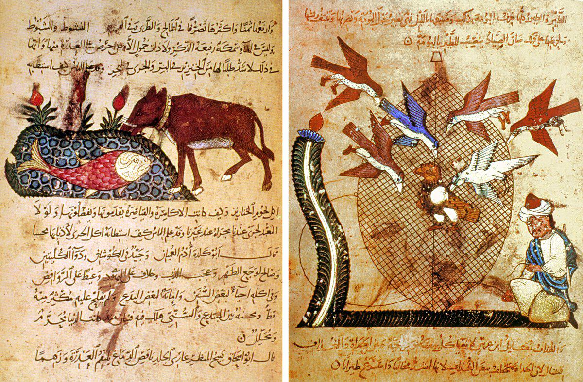 Câhiz’in Kitâbü’l-Ḥayevân adlı eserinden minyatürlü iki sayfa