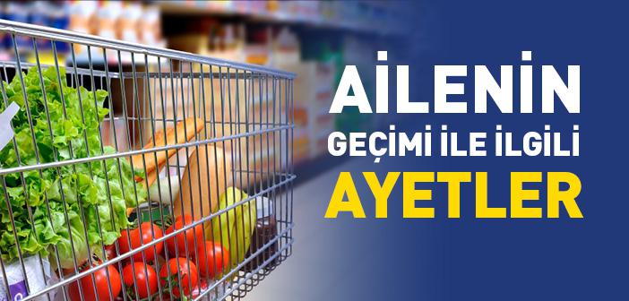 Ailenin Geçimi İle İlgili Ayetler