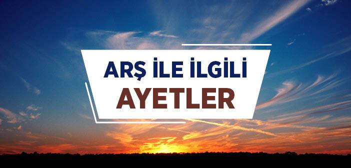 Arş ile İlgili Ayetler