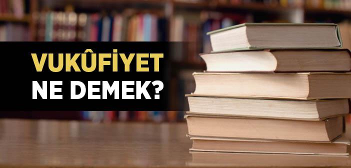 Vukûf ve Vukûfiyet Ne Demek? Vukûf ve Vukûfiyet Ne Anlama Gelir?