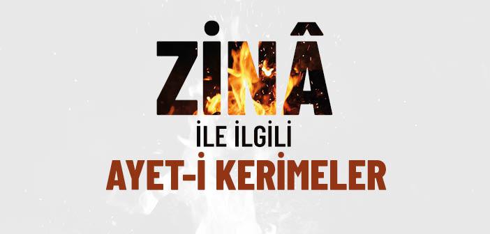 Zina ile İlgili Ayetler