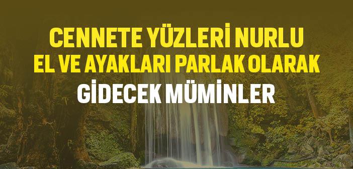 Cennete Yüzleri Nurlu, El ve Ayakları Parlak Olarak Gidecek Müminler