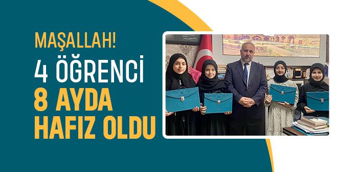 Cizre'de 4 Öğrenci 8 Ayda Hafız Oldu