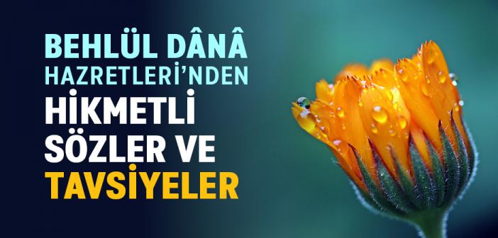 Behlül Dânâ Hazretleri’nden Hikmetli Sözler ve Tavsiyeler