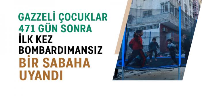Gazzeli Çocuklar 471 Gün Sonra İlk Kez Bombardımansız Bir Sabaha Uyandı