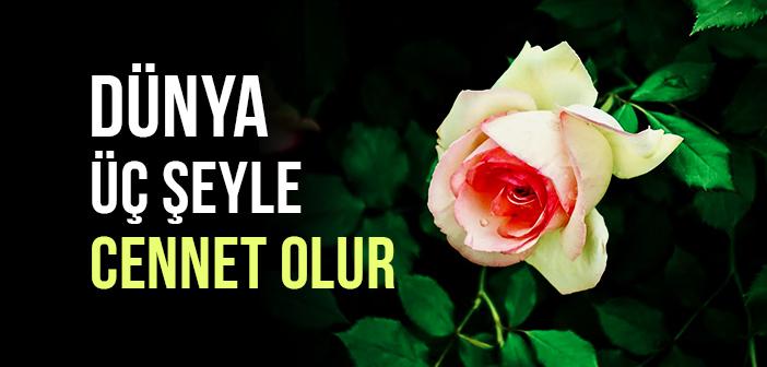 Dünya Üç Şeyle Cennet Olur